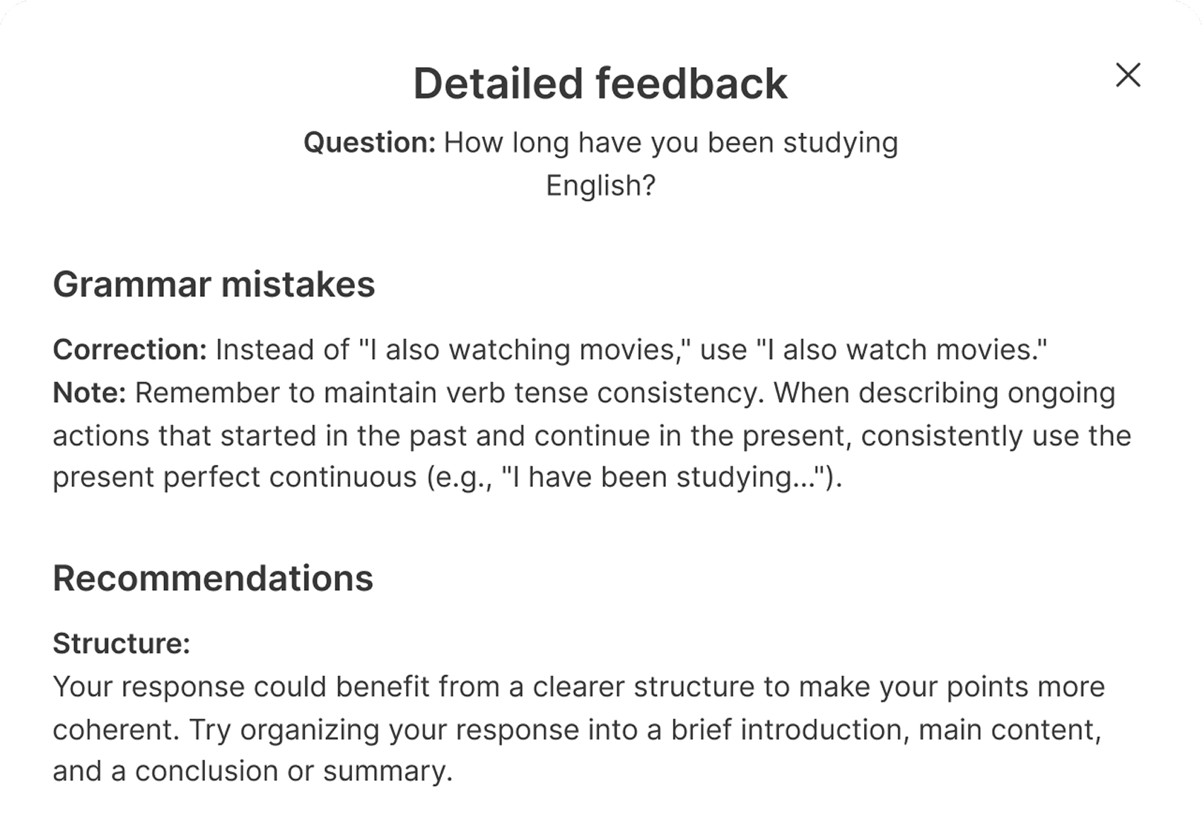 Feedback